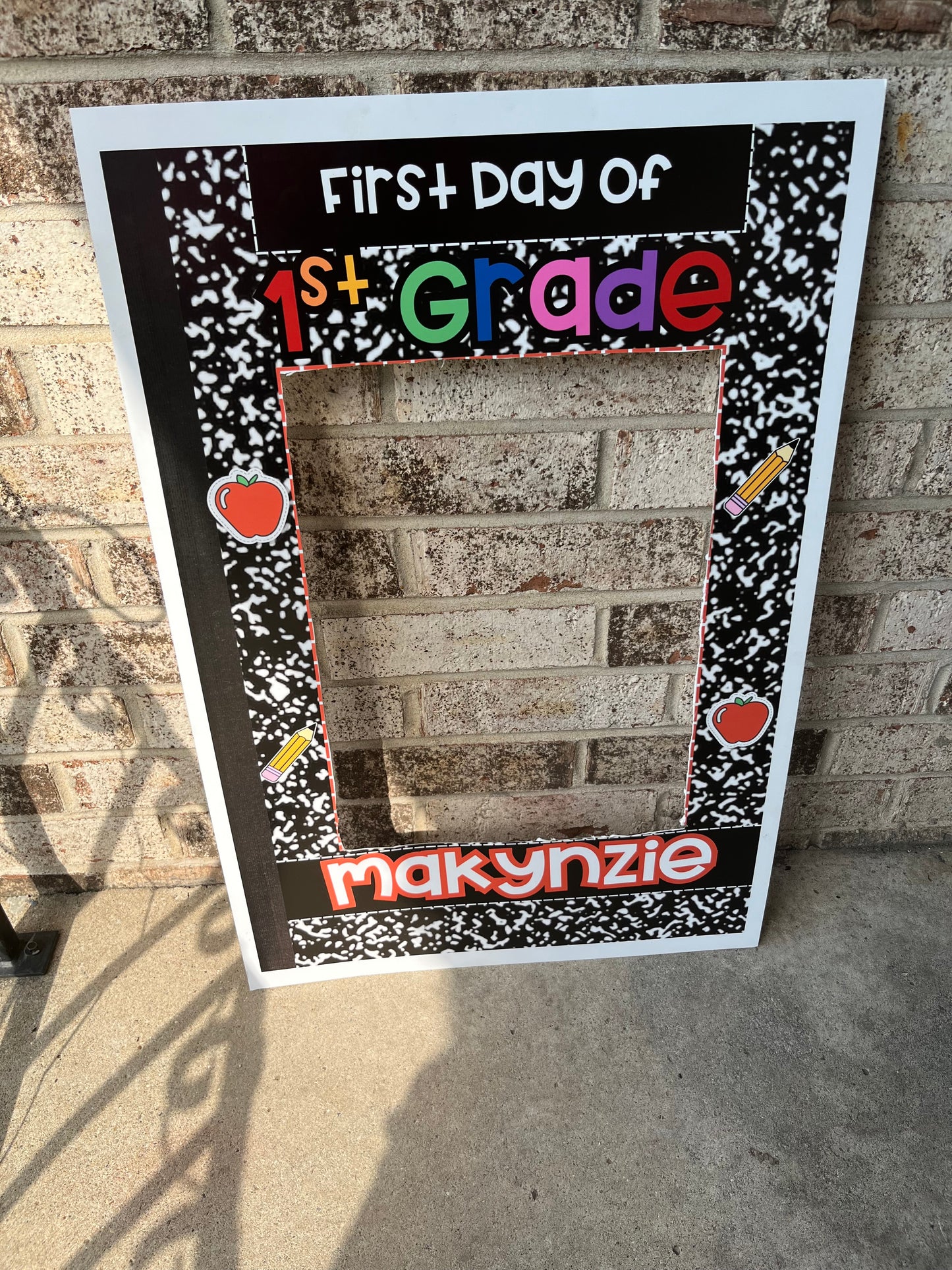 First Day Of School Board Cutout